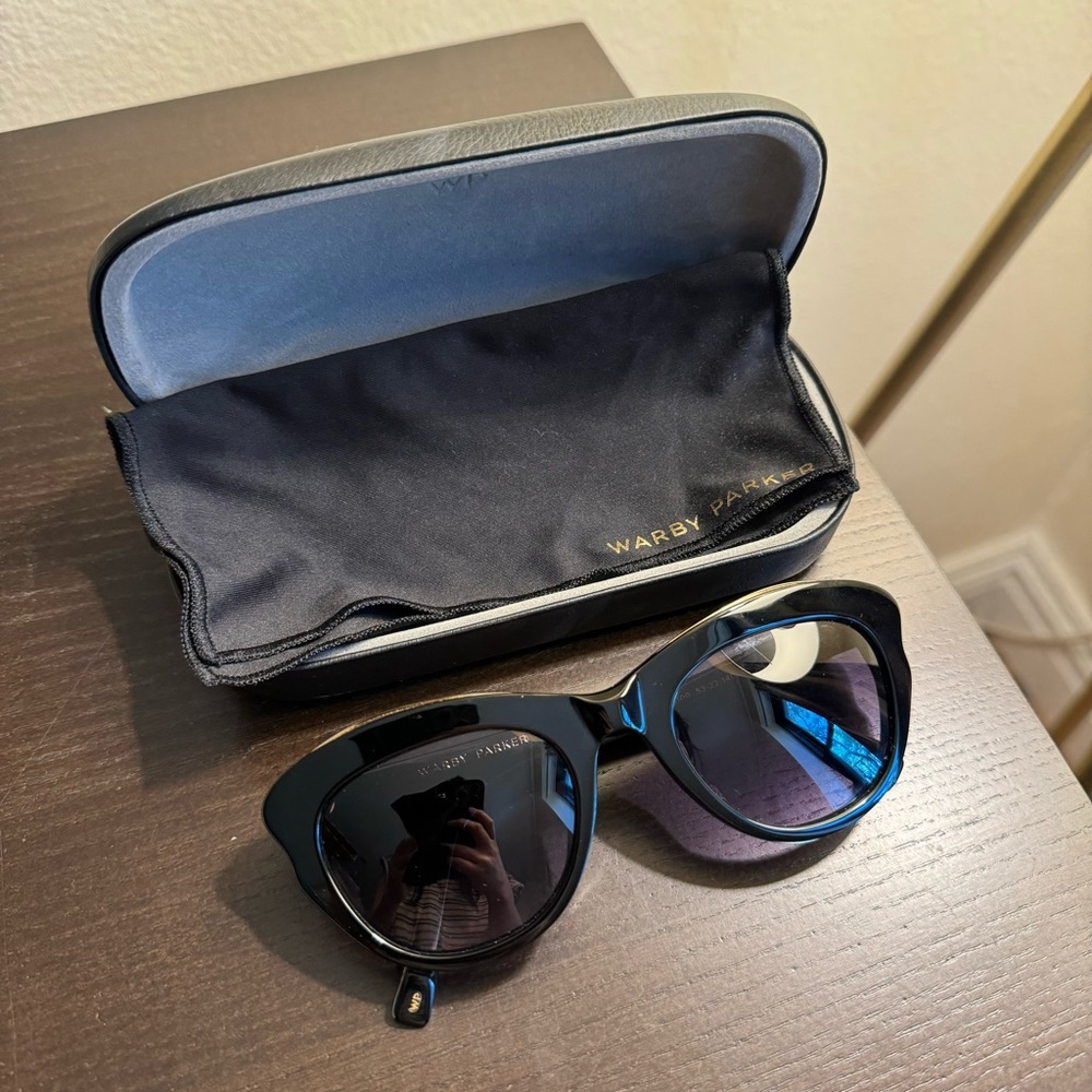 Grace Black and Gold Trim Sunglasses